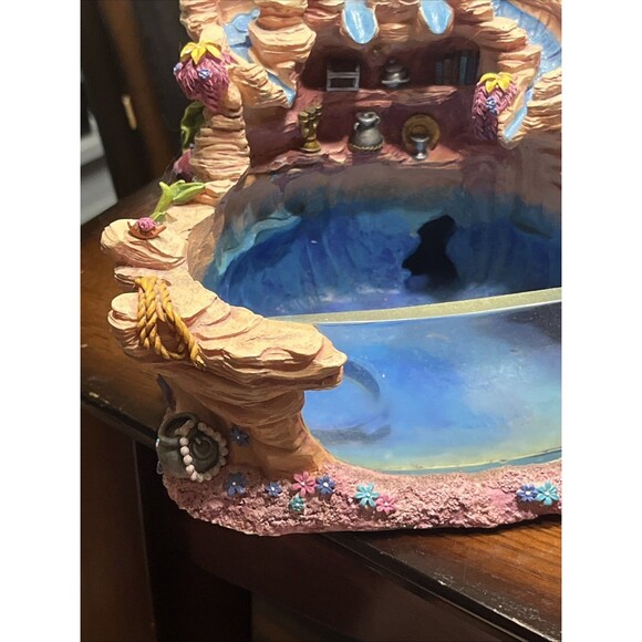 Disney The Little Mermaid Ariel Sebastian Snow Globe Fountain Works Some Damage - Picture 7 of 16